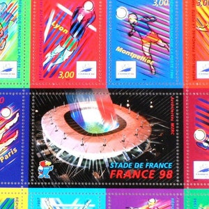 Sports Stamps 1998//French Stamps//Soccer Stamps//Colorful//Neuf Stade