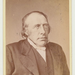 Older Man in Undersized Glasses. CDV. Glasgow, Scotland.
