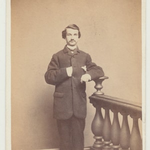 Displeased Looking Slim Man in a Chunky Coat. CDV. New York, United States.