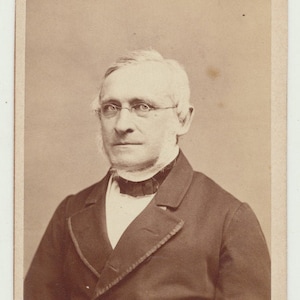 Older Gentleman w/ Unruly Beard and Saucy Side-Eye. CDV. Berlin, Germany.