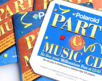 Polaroid Music CD, Vintage, //Party Music//Shape CD//Reuse Project Part One Per Order