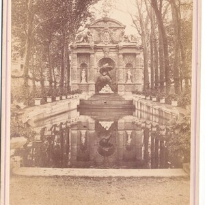 Midicis-Brunnen in Luxemburg Paris, Vintage-Kabinett-Karte