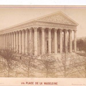Madeleine Square Paris, Vintage Cabinet Card