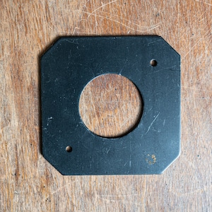 Vintage 3 3/16 x 3 3/16 Metal Lens Board w/ 38mm Opening