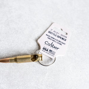 Caliber Gourmet Keychain 7.62 / .308 Bottle Opener - Not Live Ammo