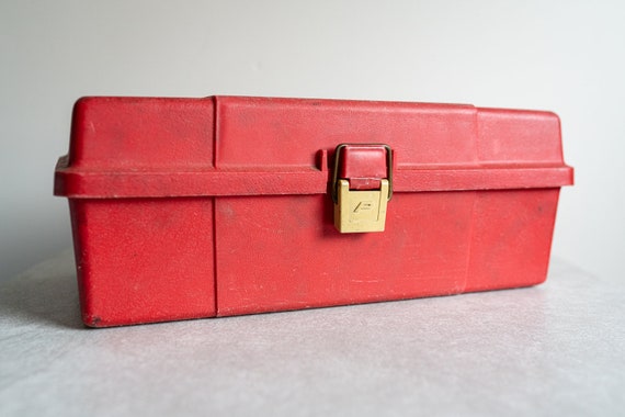 Vintage Red Tackle Box Circa 1980s -  Israel