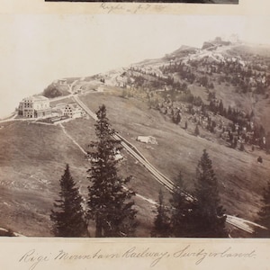 Vintage  Photo : Railways & Hotel, Rigi Mountain, Switzerland - Alpine (( 8x10 Reprint Only ))