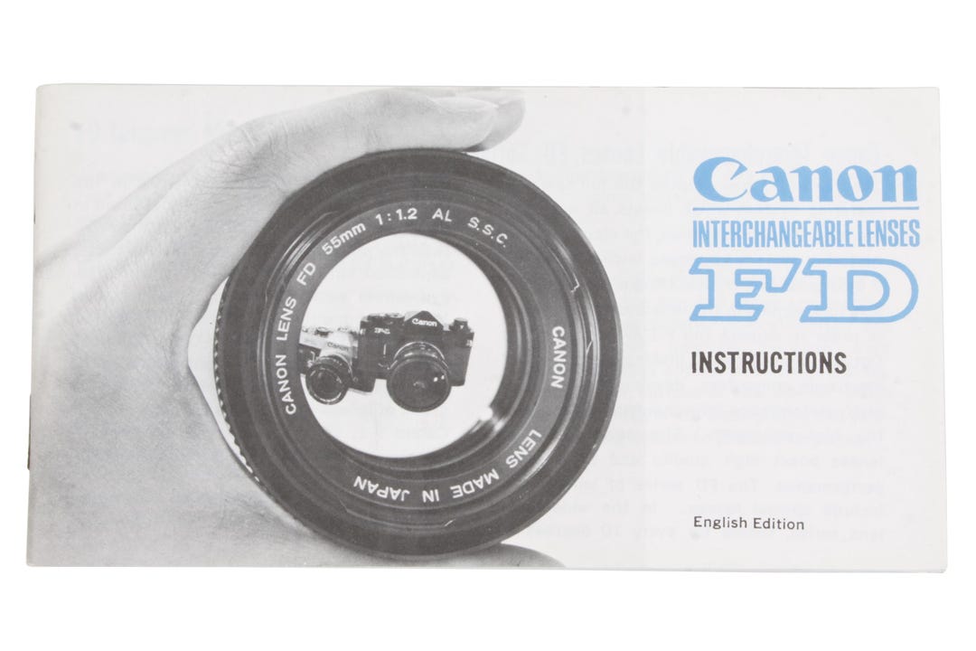 Manuel d'utilisation des objectifs interchangeables Canon FD