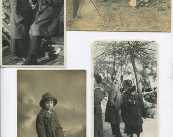 Fotografías vintage (4 unidades, 8,9 x 14 cm) - Cámaras/Fotógrafos, Auténticas