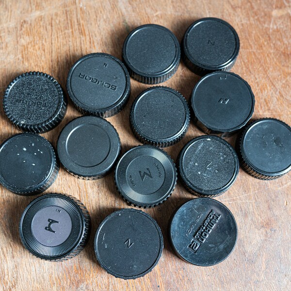 Vintage Rear Nikon Lens Caps, GRAB BAG!