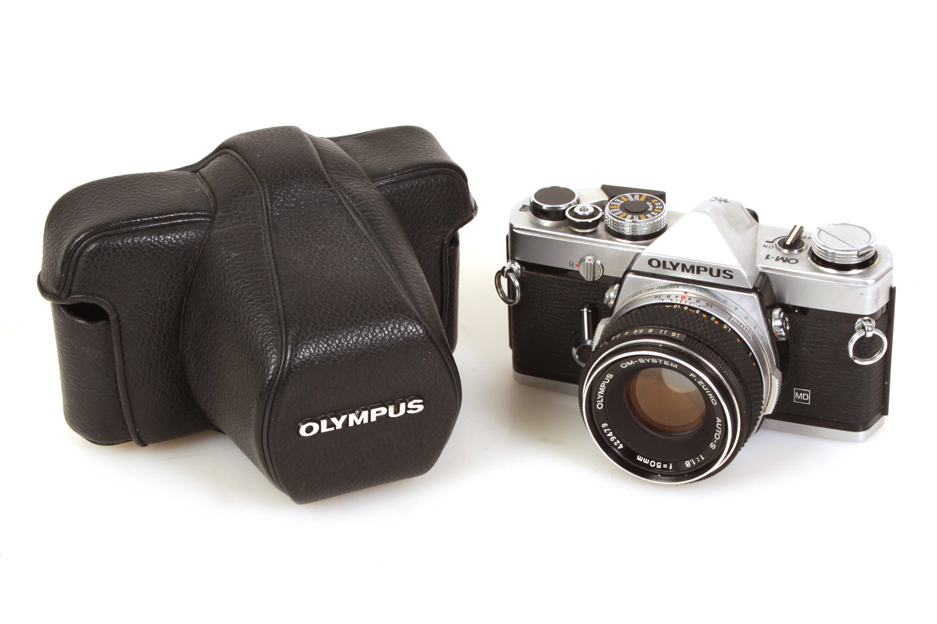 Olympus OM-1 W/ 50mm 1.6 Lens & Original Leather Case + New Olympus OM-1 W/ 50mm 1.6 Lens & Original Leather Case + New