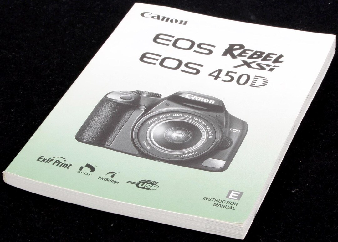 Canon EOS Rebel Xsi/ 450D Manual Etsy