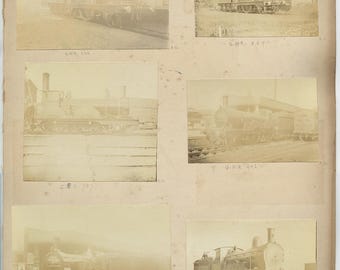 Locomotives, Vint Train Photos, Railroads, Engines Ided, Men/boy W/ Hats
