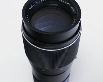 Objetivo fijo telefoto Vivitar 300 mm f/5.5 con montura de rosca M42