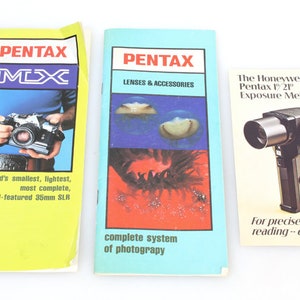 Pentax MX/Body/Lenses/Meter Broschüren 3er Set