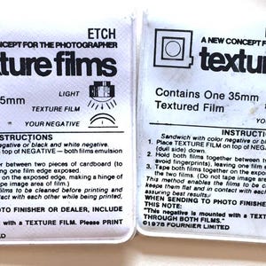 35mm Darkroom Texture Screens: LATERAL BRUSH and ETCH