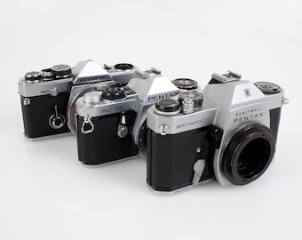 Cámaras Pentax y Olympus de 35 mm. Lote de 3 para piezas y reparación.