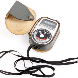 Vintage Light Meter w/ Leather Case Prop/ Display Only