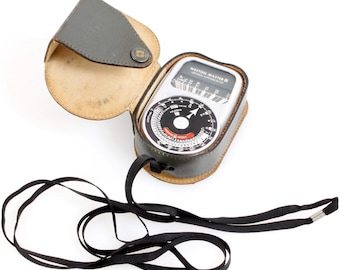 Vintage Light Meter w/ Leather Case Prop/ Display Only