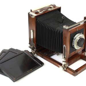 Gundlach Korona Pictorial Vintage 5x7 View Wooden Film Camera W/ 3