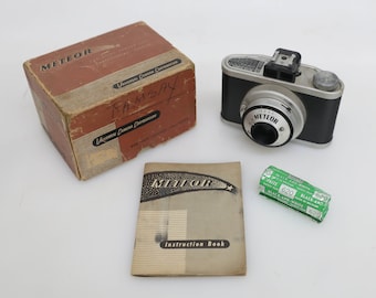 Vintage Meteor Universal Camera with Film Inside Camera and Extra Roll 620 Film