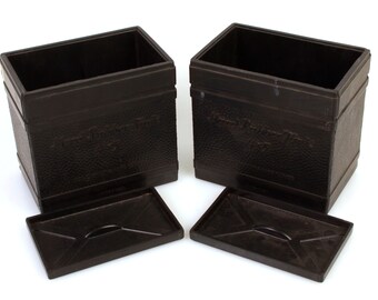 Two 4x5 Hard Rubber Tanks with Floating Lids