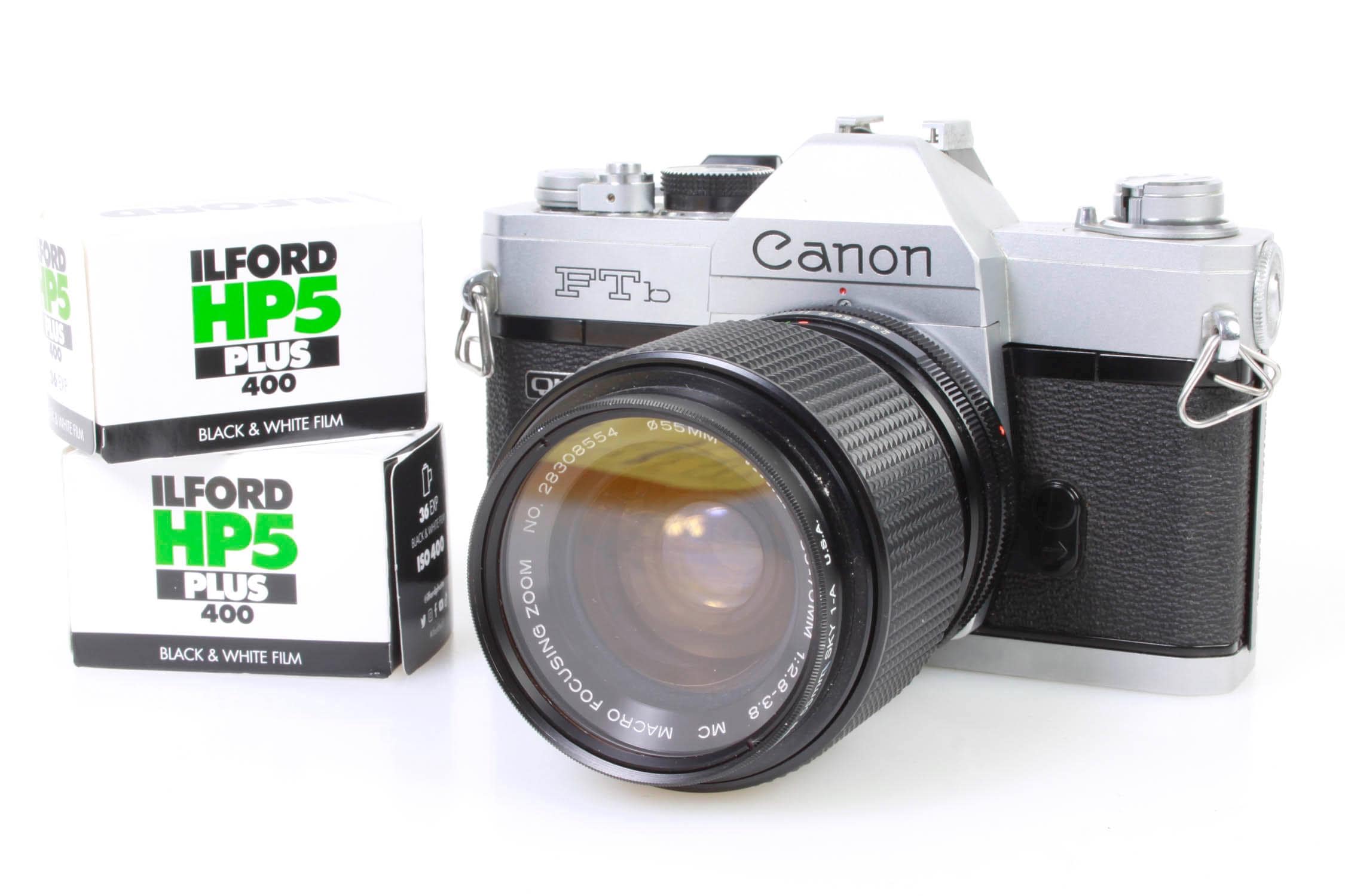 35mm Canon Student Camera W 35-75mm Lens and 2 Pack of B&W