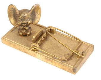 Messing muizenval decoratief