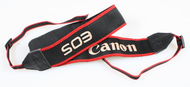 CANON ストラップ EOS ブラック レッド＆ホワイト - Etsy 日本