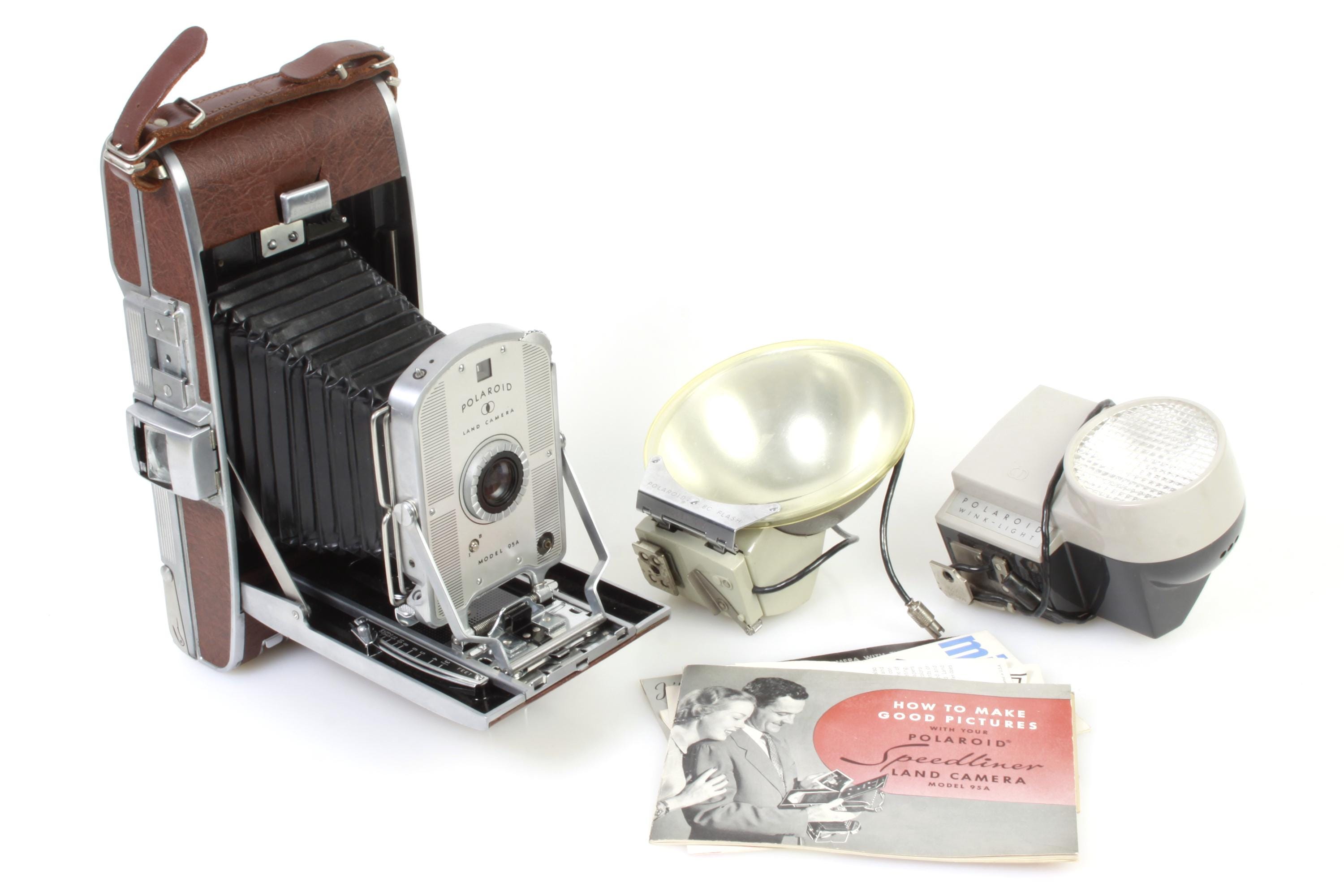Appareil photo Polaroid modèle 95 terrestre avec boîte et manuel - Pour accessoire/écran uniquement