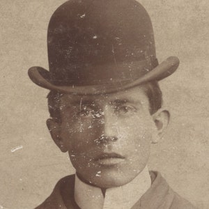 1899 Mugshot of Young Man Arrested for Larceny - Lynn, Mass