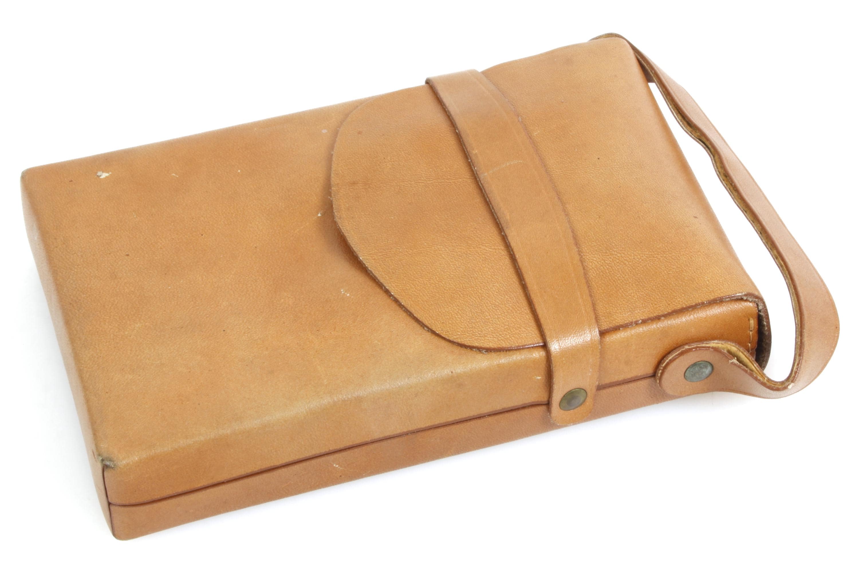 Polaroid Tan Leather Case for Folding SX-70 Camera Original