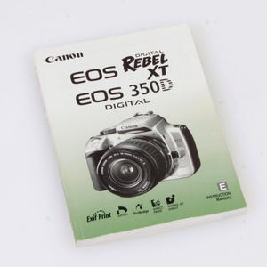 Canon Rebel XT/ EOS 350D Instruction manual- English