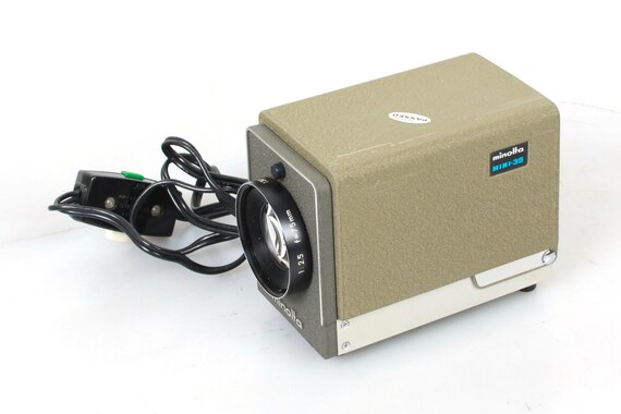 Minolta Mini 35 Slide Projector With Original Case + 2 Extra Bulbs