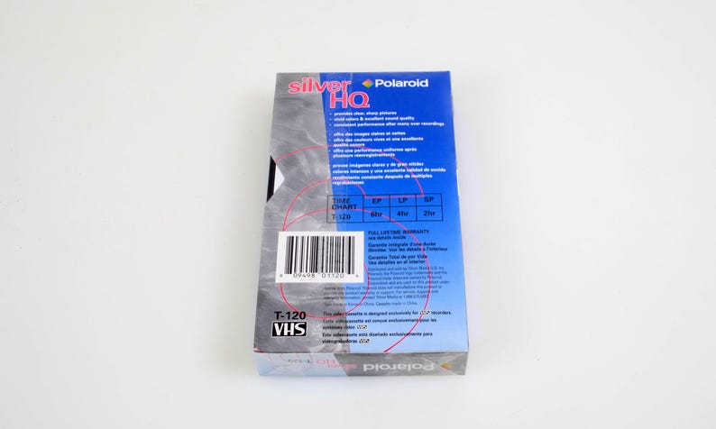 Polaroid Silver HQ VHS [T-120] 6 Hours Video Cassette New Old Stock - Etsy