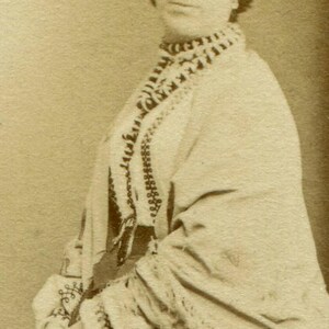 Woman Posed In Chunky Beaded Necklace/shaw. Cdv. London, England.