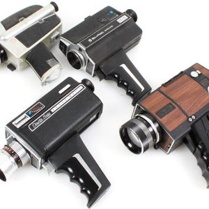 Super 8 Filmkamera Lot von 4 als Requisiten oder Display