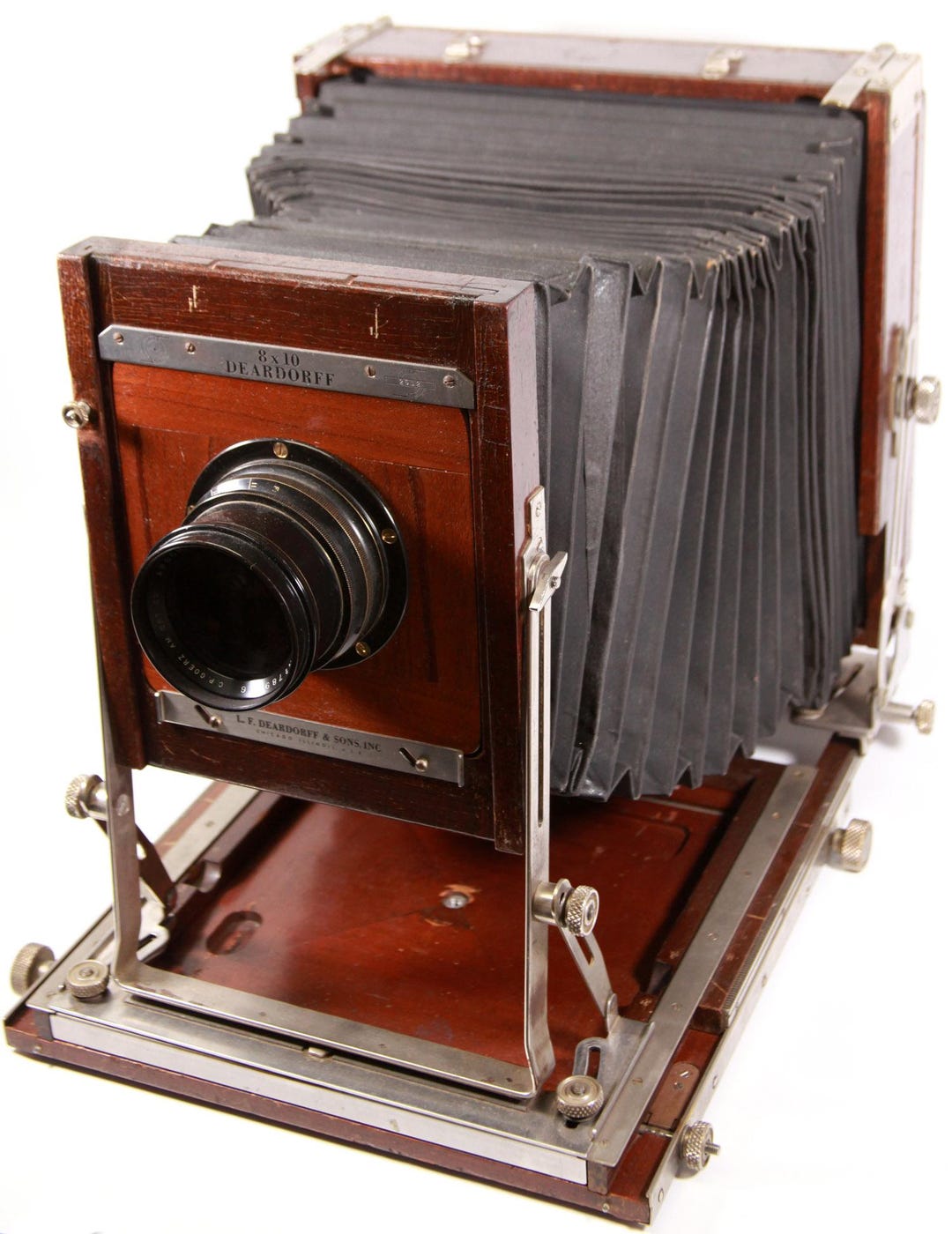 ディアドルフ Deardorff 8x10大判カメラ用 #3 レンズボード Deardorff 8x10 Large Format Camera W/ Goerz 24 Artar Apochromat F