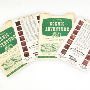 Vintage Tru Vue Tru-Vue-filmkaart Chicago, Illinois en San Francisco - set van 2