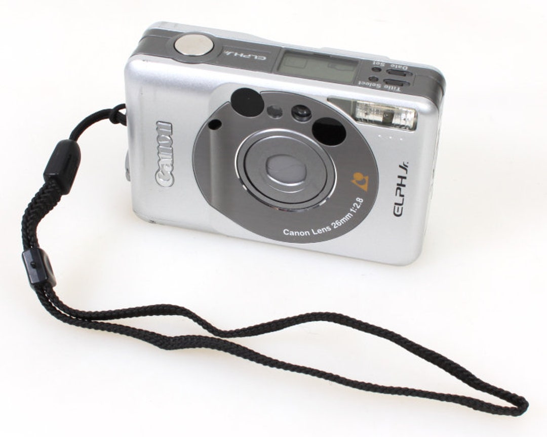 Canon ELPH Jr Point Shoot Film Camera W/26mm Lens & Case, Silver Etsy