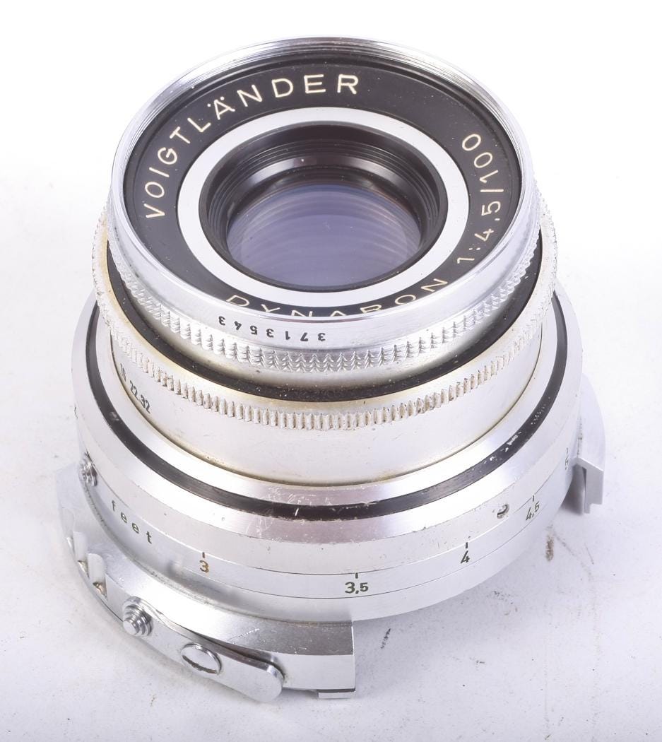 Voigtlander 100mm F4.5 Dynaron Lens 100/4.5 for Prominent #532