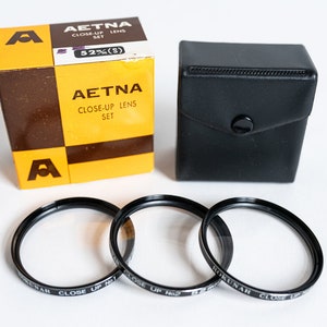 Aetna 52mm Macro Close Up Filter Set - Set of 3 - No. 1, No. 2, and No. 4