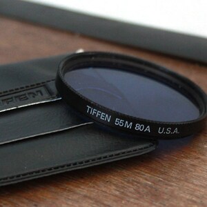55mm Blau 80A Filter im Koffer. Tiffen