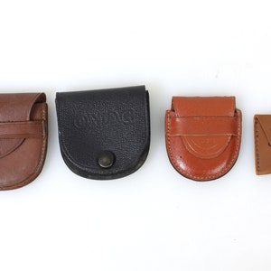 Camera Accessory Leather Cases from 1950s. Lot of 4. Various Brands and Sizes.