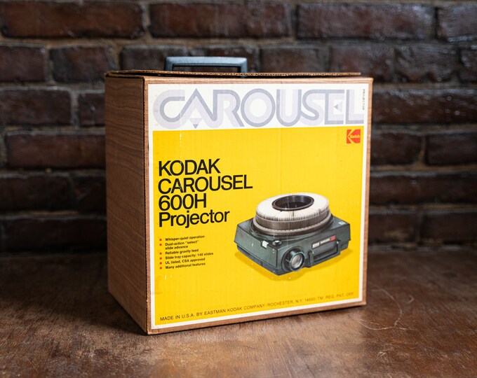 Kodak Carousel 600H Slide Projector W/ Box, Lens, and Working Bulb Etsy