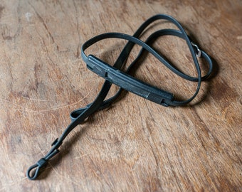 Vintage Black Vinyl Nikon Camera Strap - Circa 1960s