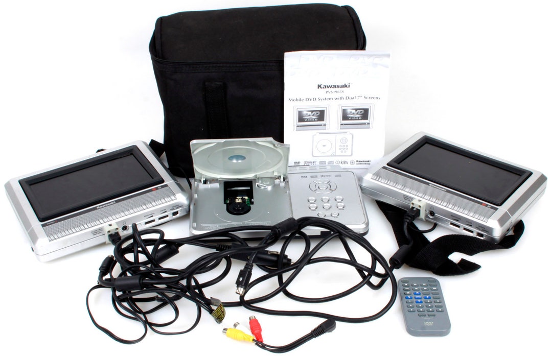 Kawasaki PVS1965 Portable DVD System W/ 2 6.5 Screens, Case