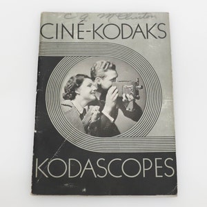 Vintage Kodak Cine-Kodaks Kodascopes 1933 Book - Paperback