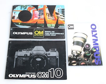 Olympus OM10/ Lens Group/ OM System Manuals Set of 3