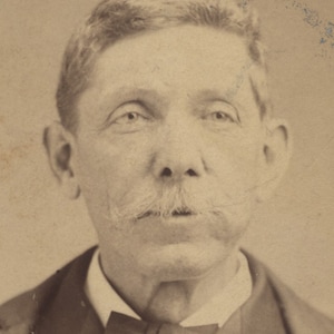 1895 Mugshot of Smiling Old Painter Arrested for Pickpocketing - NYC, NY